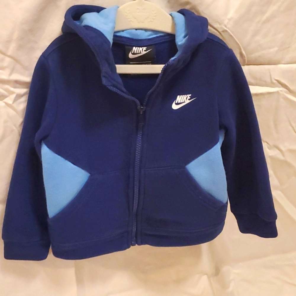Nike Toddler Boys 24m Navy Zip Up Jacket Hoodie